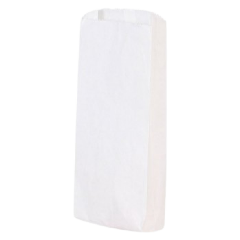 Paper bags - White 500 pcs - 14 IB - 7''3/4 X 4''3/4 X 14''13/16