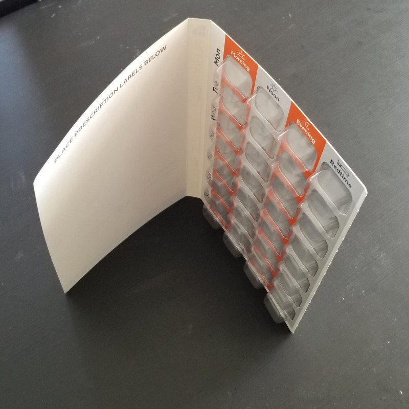 Blister Pack # THREE Tri-Fold PillRx 4X7(250 Bubble + 250 Card) Medium 15 mm Depth
