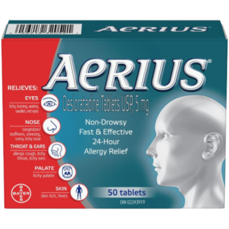 Sale - Allergies - AERIUS 5MG TB 50 - Early Exp: 11/25