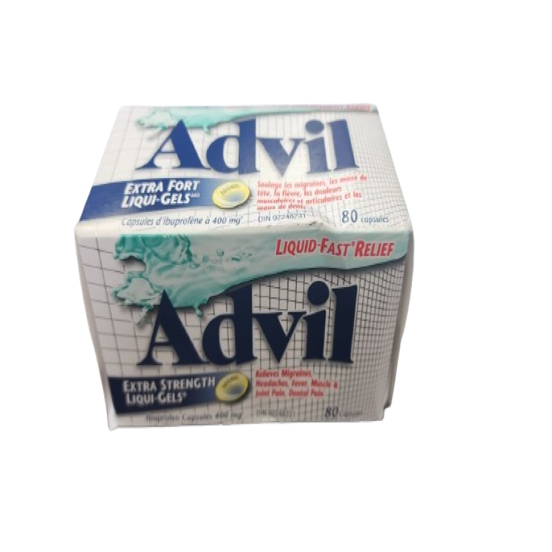 Sale - ADVIL XST LIQUI-GEL XST CAPS 400MG 80 *Damage Box* Exp: Between  04/26 to 02/27